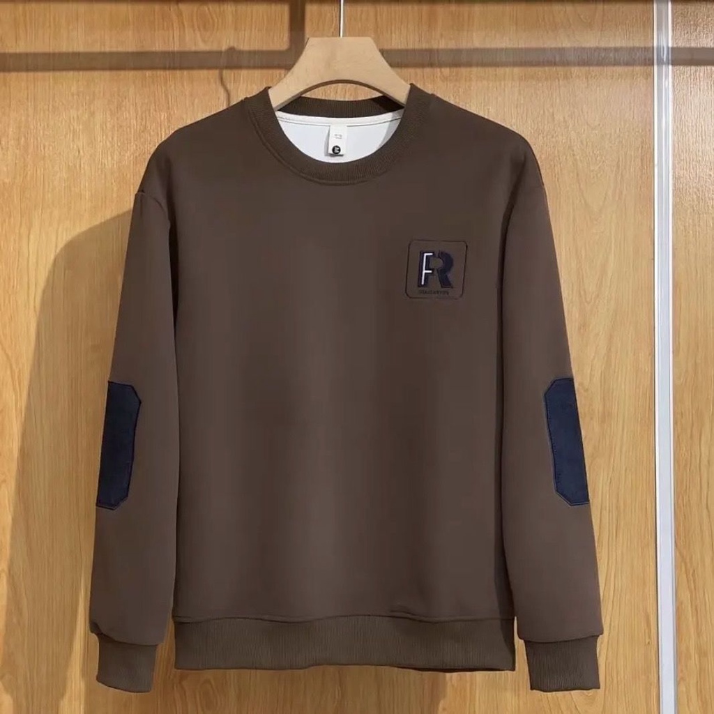 Áo Thun Nam Dài Tay Cổ Tròn In Hoa Thời Trang