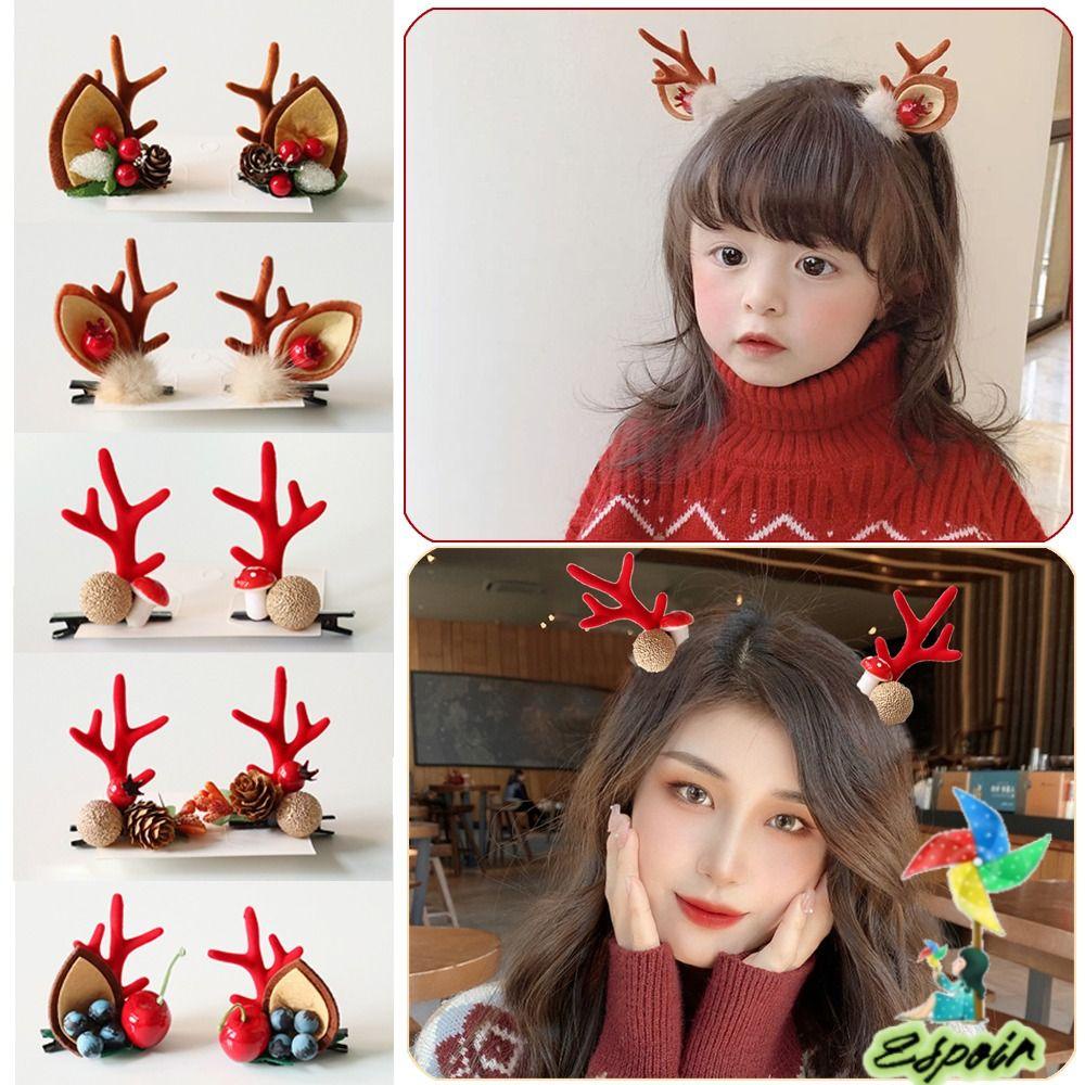 ESPO Set 2 Cặp Kẹp Tóc Hình Sừng Hươu Xinh Xắn