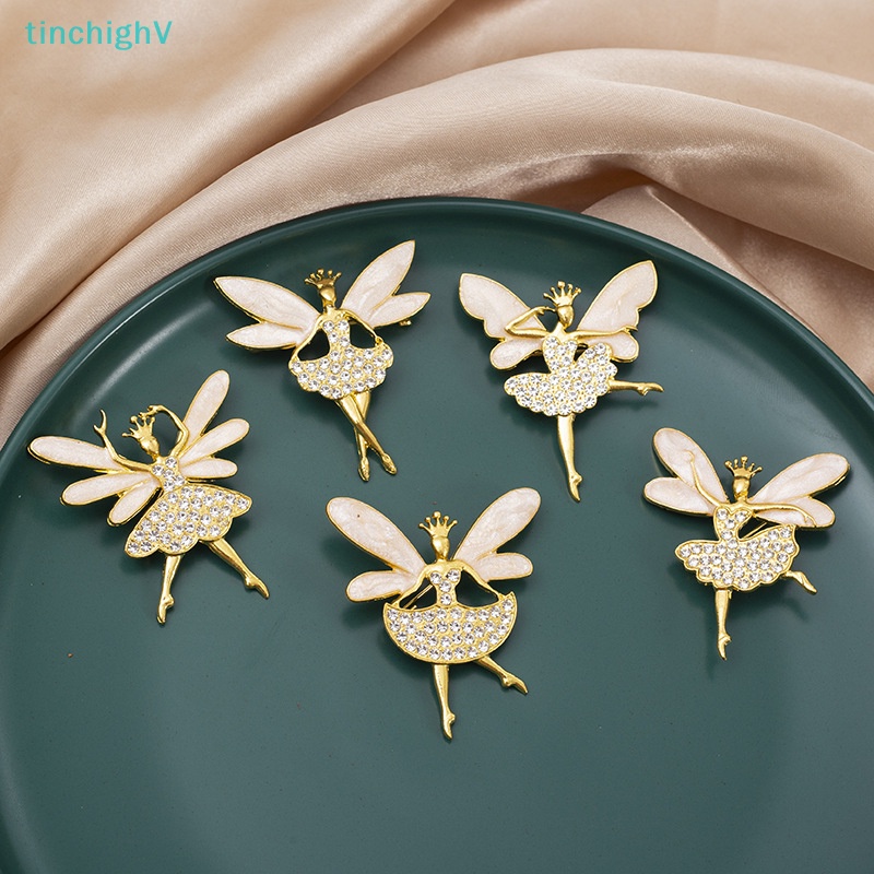 Ghim Cài Áo Hình Cô Gái Múa Ba Lê Đính Đá Sáng Tạo