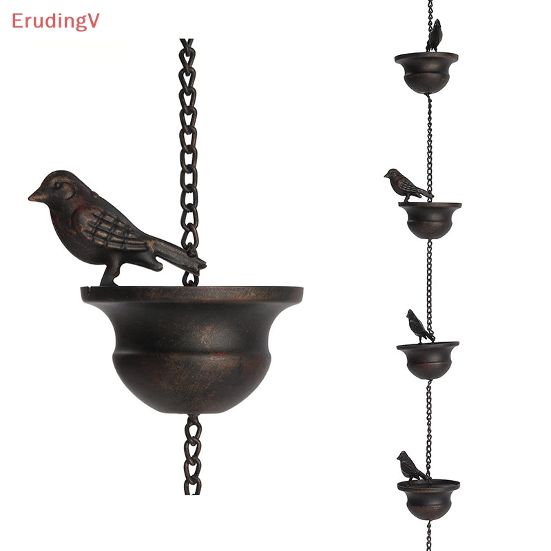 [ErudingV] Chuỗi Xích Mưa Cho Di Động Chim Trên Cốc Nước Mưa Có Móc Treo Màu Đồng Sẫm Màu [Mới]