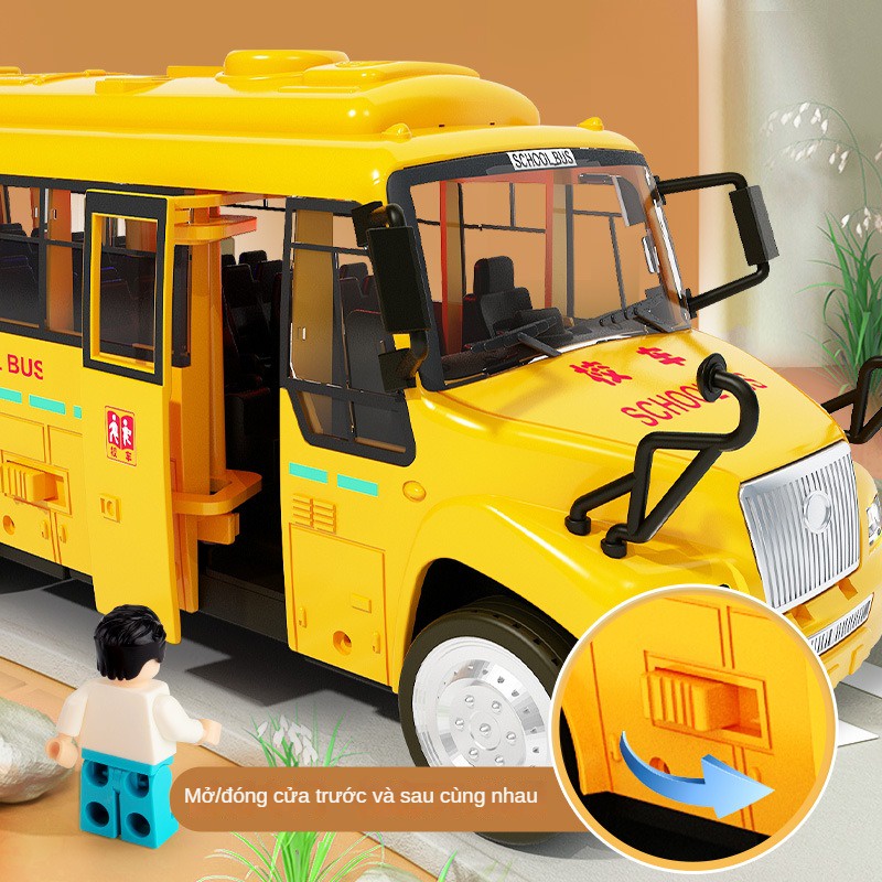 Mô Hình Xe Buýt Đồ Chơi Có Nhạc Chất Lượng Cao Dành Cho Bé