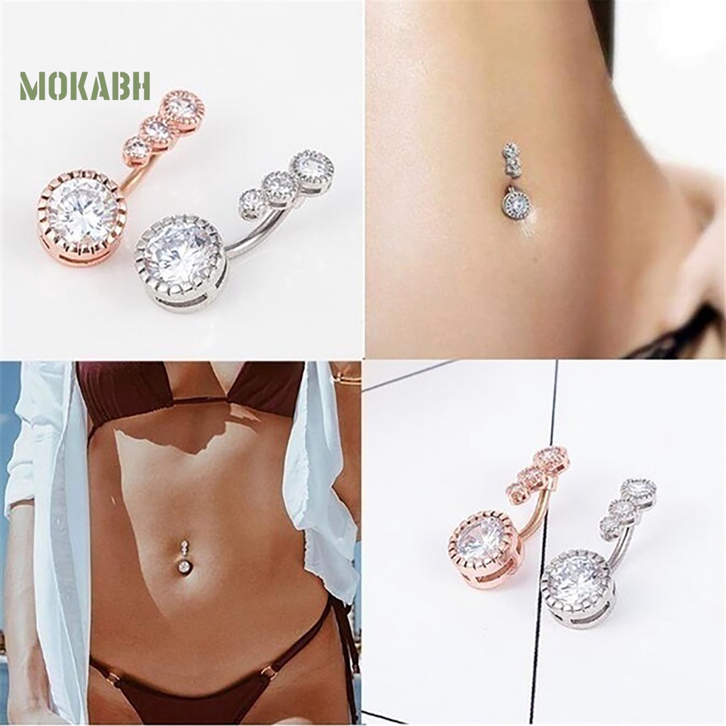 Khuyên Rốn Đính Đá Zircon Thời Trang Cho Nữ