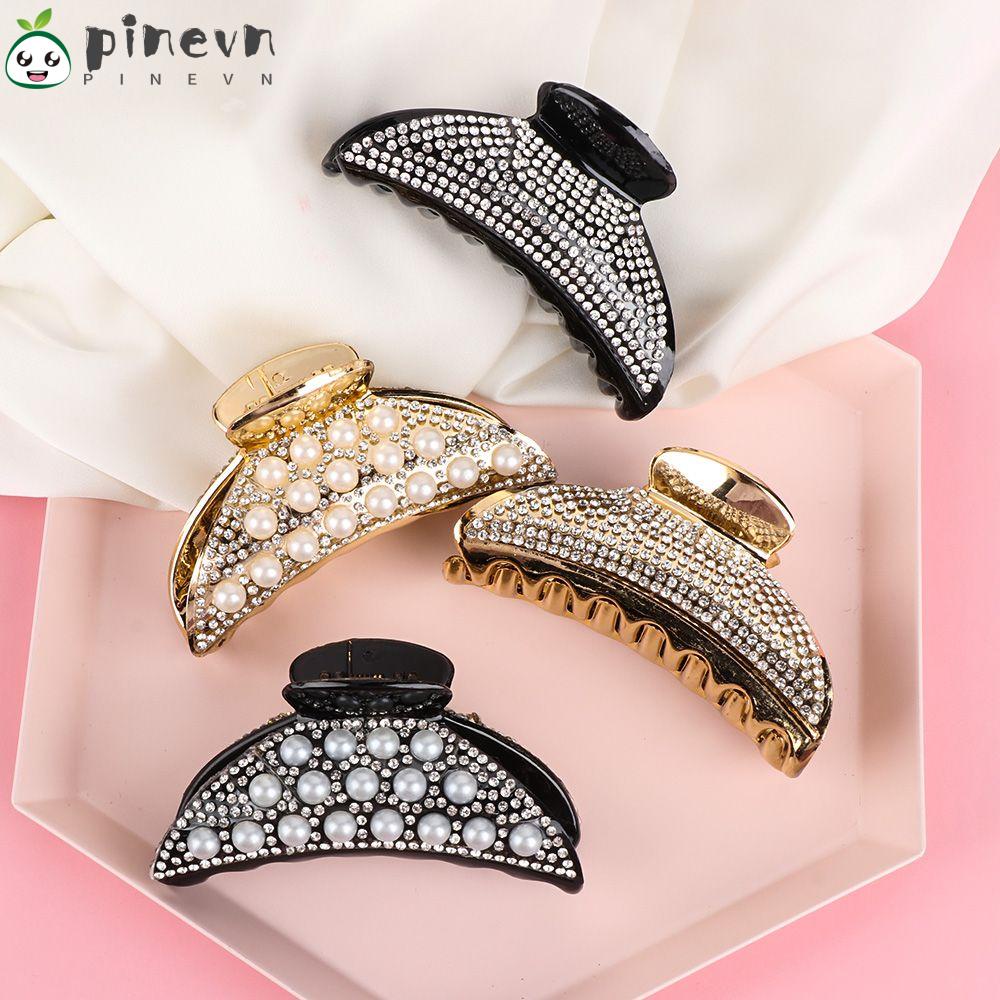 PINEVN Kẹp Tóc Càng Cua Đính Đá Đơn Giản Thời Trang