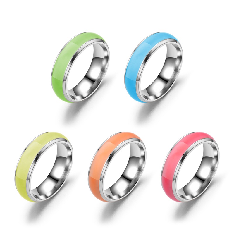 Ygt Nhẫn Phát Sáng Chất Liệu Thép Không Gỉ Cho Nam Và Nữ