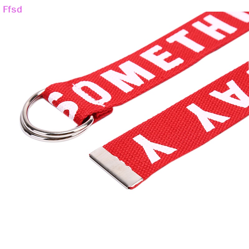 Thắt Lưng Vải Canvas Phối Vòng Chữ D Đôi Dài Thời Trang Harajuku Cho Nam Nữ