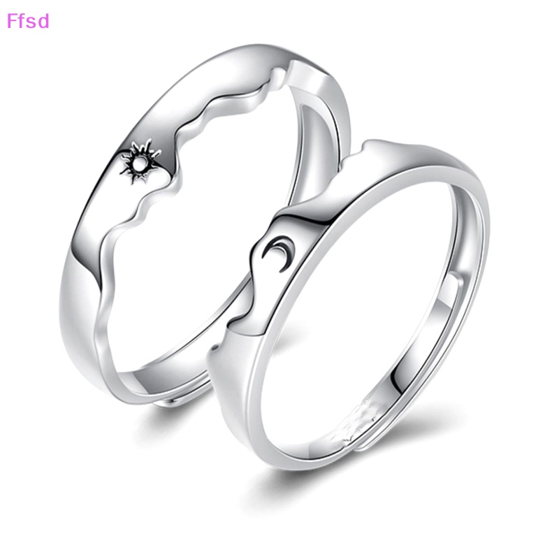 {Ffsd} Nhẫn Cặp Đôi Mặt Trời Mặt Trăng Cá Tính Lãng Mạn Có Thể Điều Chỉnh Sáng Tạo Làm Quà Tặng Trang Sức Cho