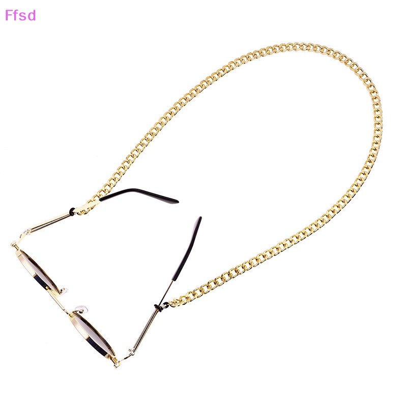 Dây Xích Đeo Mắt Kính Màu Vàng Phong Cách Hip Hop