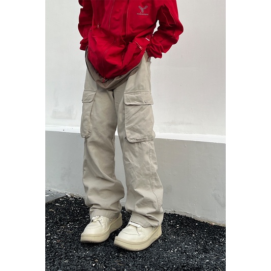 Quần Dài Dáng Rộng Nhiều Túi Cá Tính Năng Động Phong Cách Hip-Hop Cho Nam Nữ