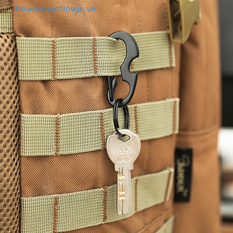 Móc Khóa Carabiner Kiêm Đồ Khui Nắp Chai Đa Năng Bằng Kim Loại