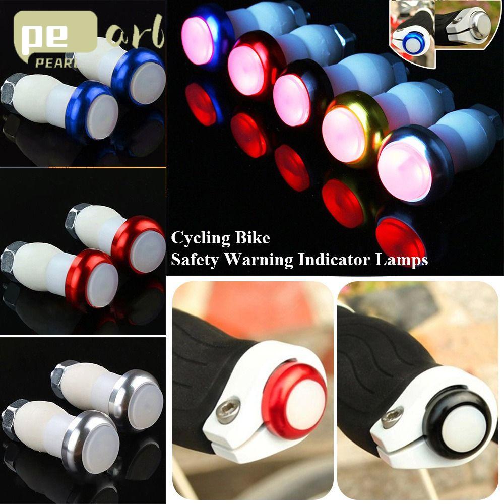 PEARLVN Set 2 Đèn LED CNC Bằng Hợp Kim Nhôm Cảnh Báo Gắn Tay Lái Xe Đạp