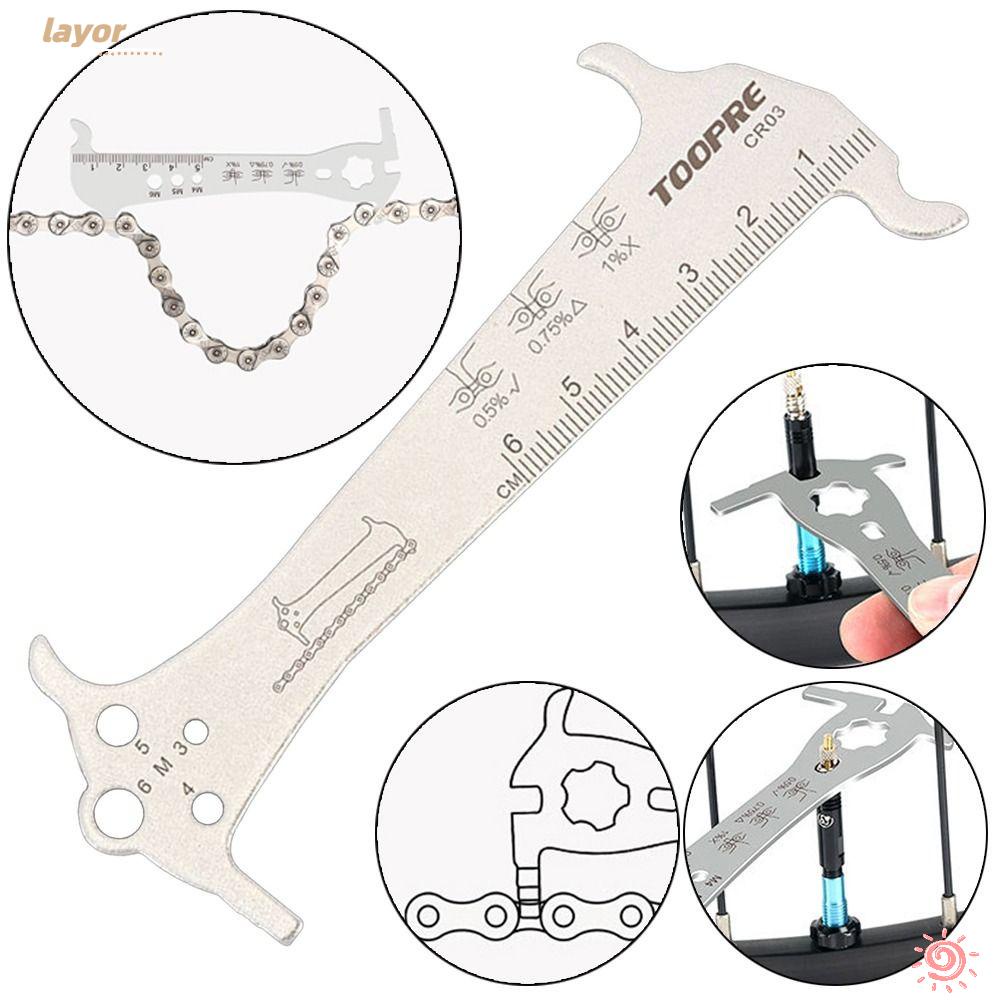 Thước Đo Dây Xích Xe Đạp 6 Trong 1 Bằng Thép Không Gỉ Bền Bỉ