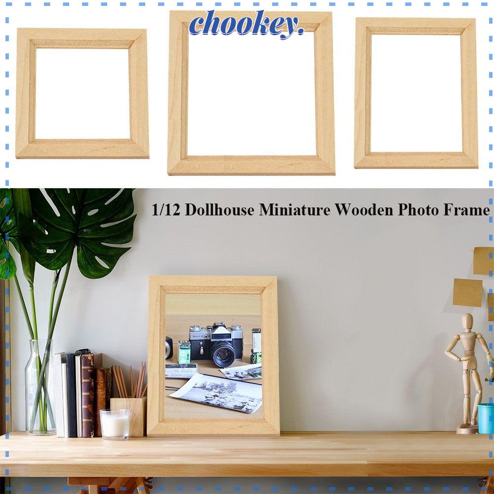 CHOOKEY Set 2 Mô Hình Nội Thất Gỗ 3 Kích Cỡ Tỉ Lệ 1 / 12 Trang Trí Nhà Búp Bê