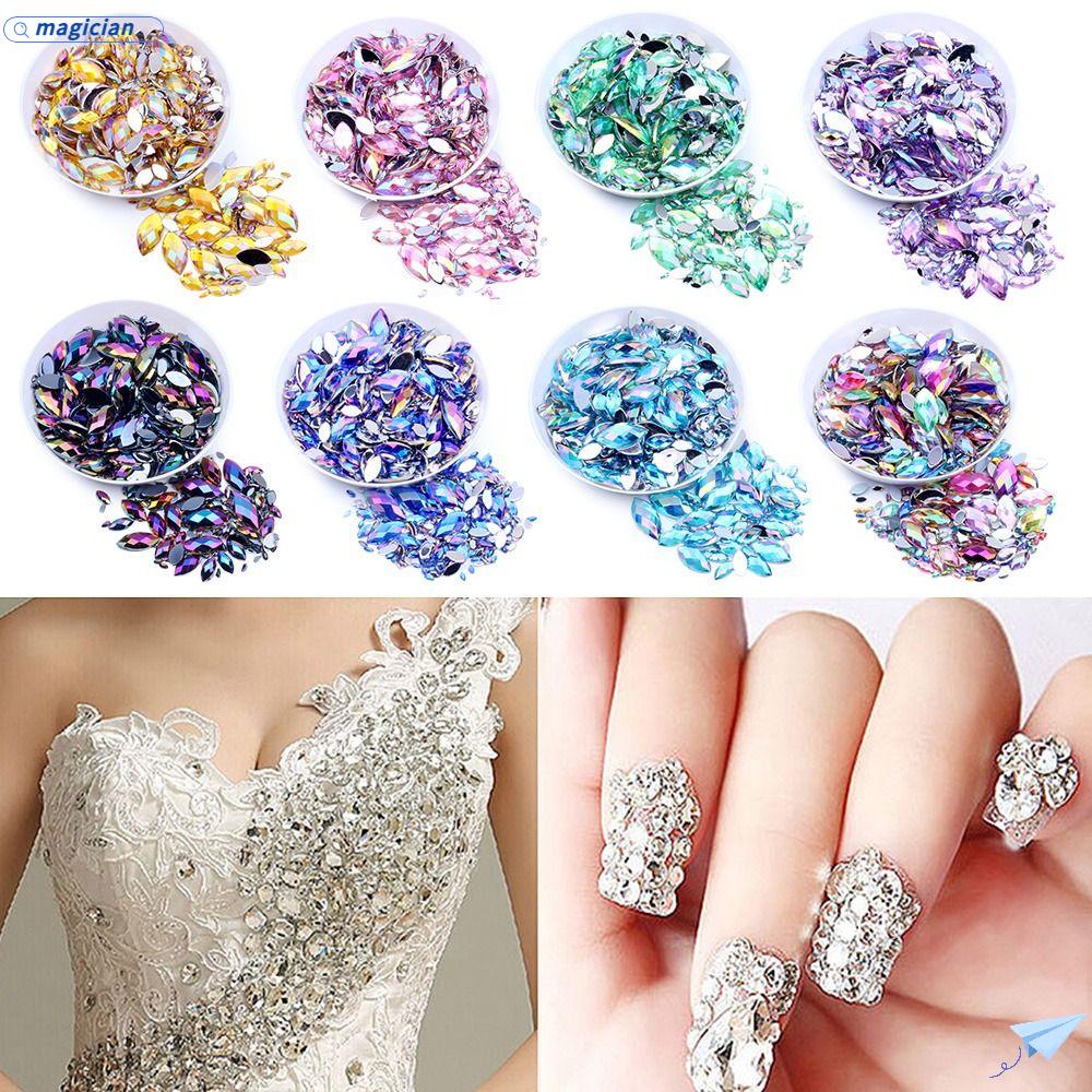 MAG Set 1000 Viên Đá Pha Lê Lấp Lánh 3x6mm Dùng Làm Đồ Trang Sức Thủ Công