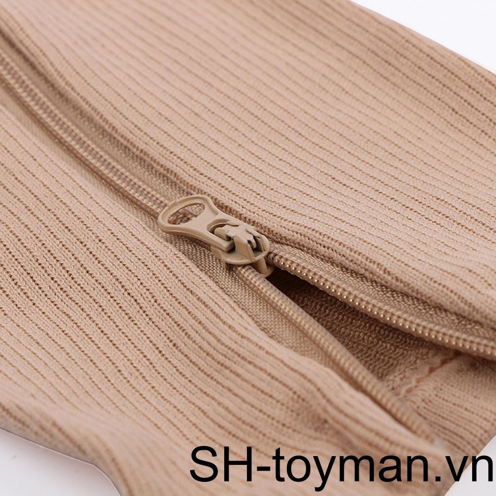 Vớ Nén Hở Ngón Có Khóa Kéo Hỗ Trợ Bắp Chân Cho Nam Nữ