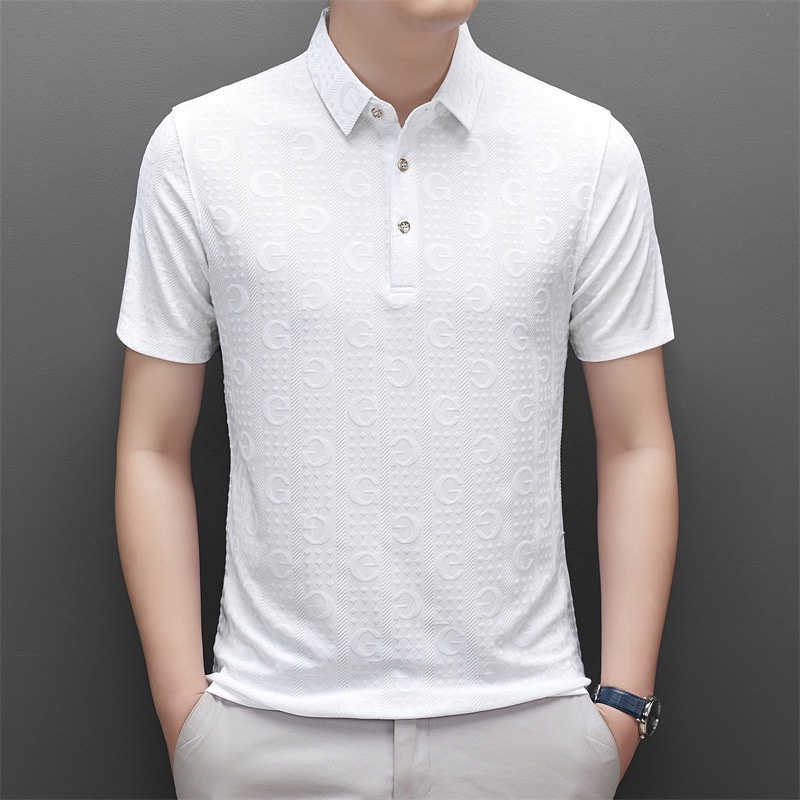 Áo Thun POLO Mỏng Tay Ngắn Cỡ Lớn Thoáng Khí Thời Trang Cho Nam