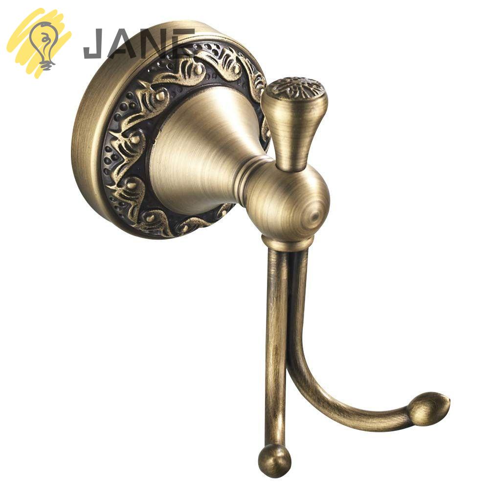 JANE Móc Đôi Bằng Đồng Thau Kèm Ốc Vít Cho Nhà Bếp Nhà Tắm