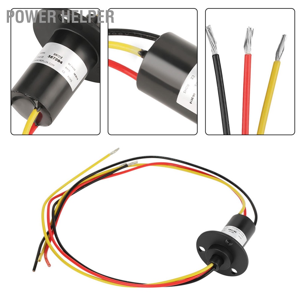 Power Helper Vòng trượt nhỏ 250RPM 15A 3 dây 0-600V cho máy phát điện tuabin gió