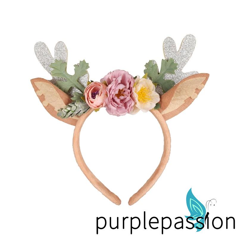 Đầm Hóa Trang Tuần Lộc Hoạt Hình Kèm Băng Đô Cài Tóc Xinh Xắn Cho Bé Gái