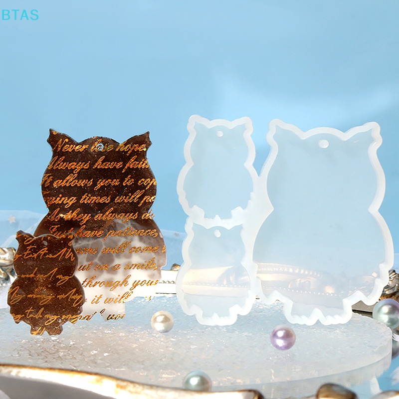 Khuôn Silicone Làm Mặt Dây Chuyền / Móc Khóa Hình Cú / Gấu Bằng Pha Lê DIY