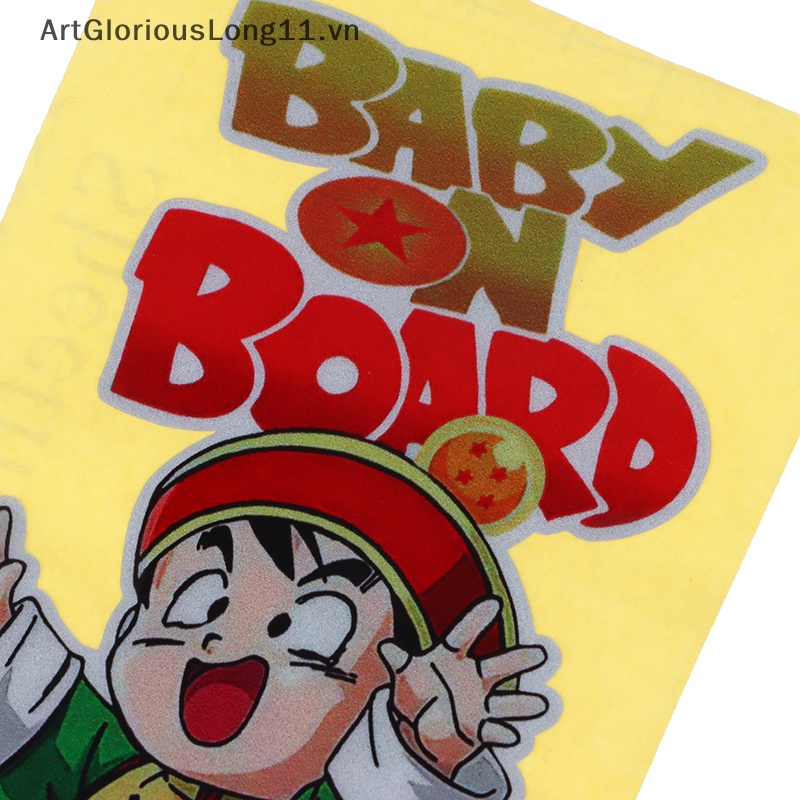 Miếng Dán Tường Vinyl Hình Biển Báo Baby on Board Trang Trí Xe Hơi / Xe Tải / Phòng Bé