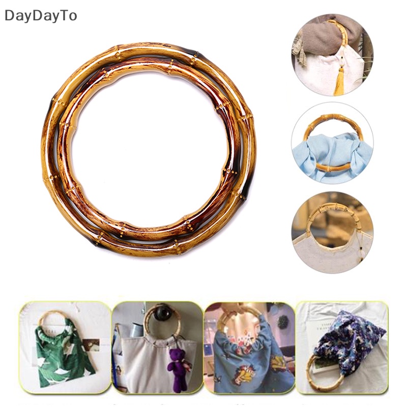 Tay Cầm Bằng Tre Hình Tròn Dùng Để Tự Làm Túi Xách   .