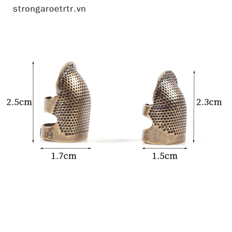 Nhẫn Đồng Thau Mạnh Mẽ Bảo Vệ Ngón Tay Khi May Vá