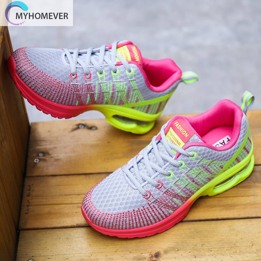 Giày Chạy Bộ Buộc Dây Thoáng Khí Thời Trang Thường Ngày Cho Nữ