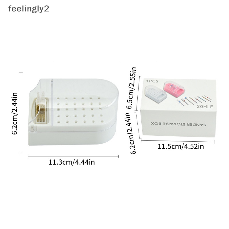 Giá Đỡ Đầu Khoan 30 Lỗ 2 Trong 1 Chống Bụi Dùng Trưng Bày Đầu Mài Móng Tay