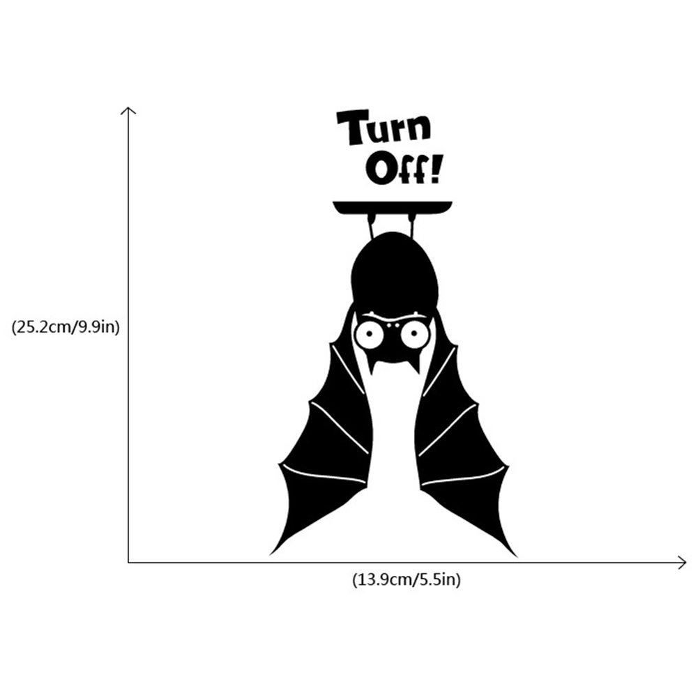 Miếng Dán Trang Trí Công Tắc Hình Dơi Độc Đáo
