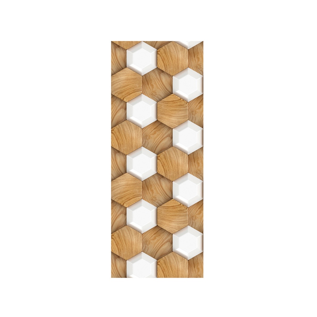 Set 2 Miếng Dán Tường / Cửa Họa Tiết Hình Học 3D Bằng PVC Chống Thấm Nước Trang Trí Phòng Khách