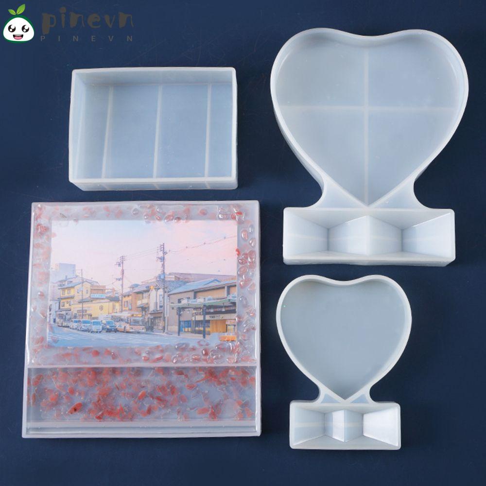 PINEVN Khuôn Silicone Làm Mặt Trang Sức Hình Trái Tim