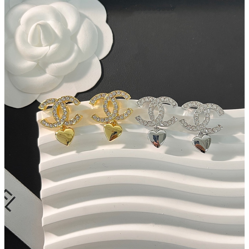 Bông Tai Bằng Thép Titan Chống Thấm Nước Không Gỉ In Logo Thời Trang Cho Nữ