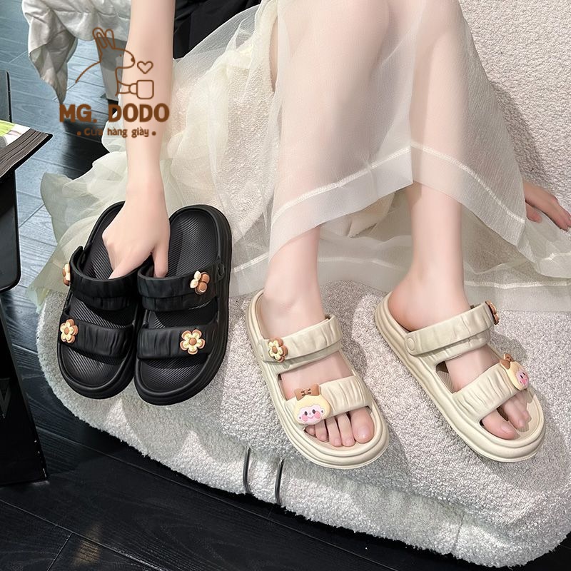 Giày Sandal Đế Mềm Dày Thoải Mái Thời Trang Cho Nữ