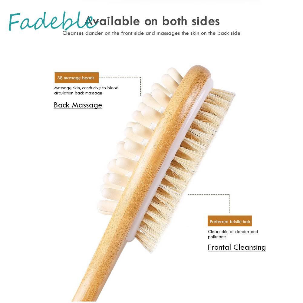 Bàn Chải Mát Xa Tẩy Tế Bào Chết Lưng Hai Mặt Bằng Gỗ Kèm Dây Thừng Cho SPA