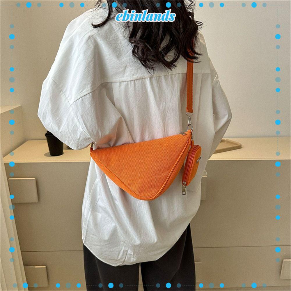 EBINLANDS Túi Đeo Chéo Ngực Màu Trơn Mềm Mại Thời Trang Cho Nữ