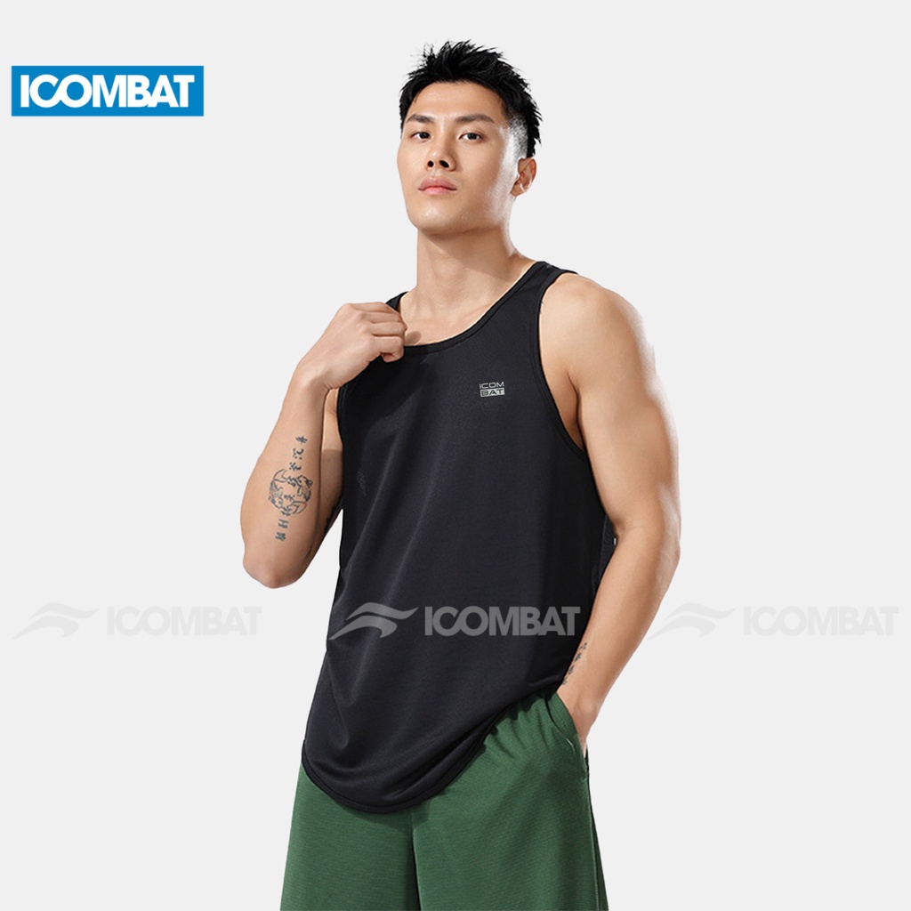 Áo Tank top thể thao nam ICOMBAT khoét nách 100% Polyester Quick Dry áo sát nách ba lỗ thoáng khí thoải mái vận động