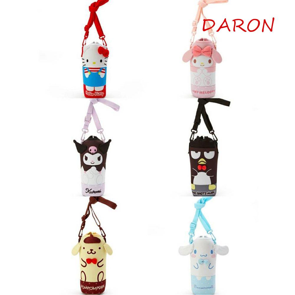 DARON Túi Đựng Bình Nước Họa Tiết Hoạt Hình My Melody Kuromi Purin Dog Giá Đỡ