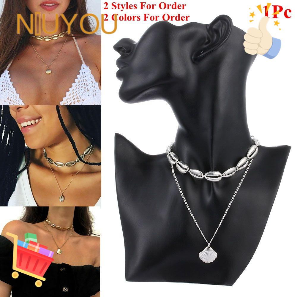 NIUYOU Vòng cổ Nhiều Lớp Đính Vỏ Sò Thời Trang Dành Cho Nữ