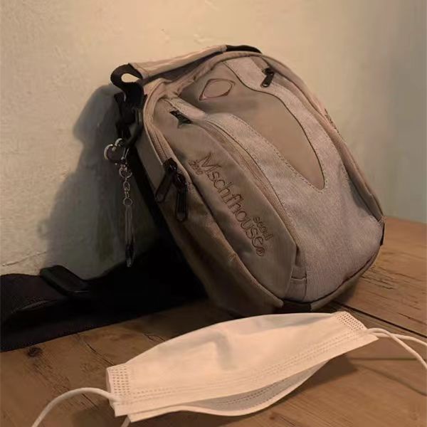 Túi Đeo Chéo Ngực Canvas Đính Kim Cương Màu Sắc Đa Dạng Phong Cách Hàn Quốc