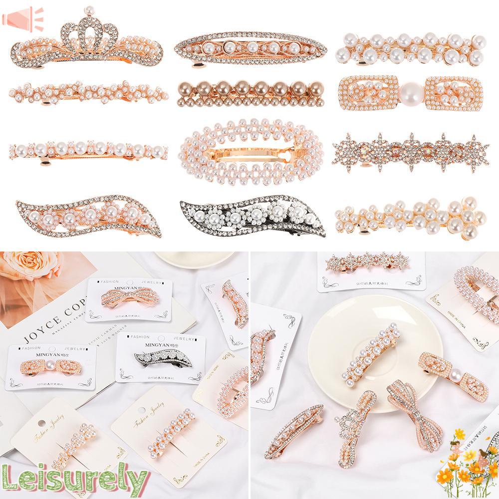 LEILY Kẹp TóC PhốI HạT NgọC Trai Dễ Thương Cho Nữ