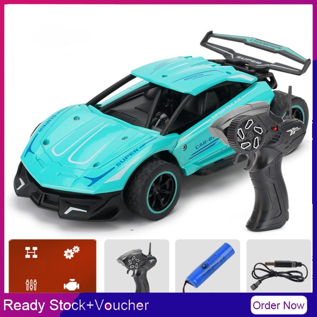 Xe Địa Hình Điều Khiển Từ Xa 1: 24 2.4g Tốc Độ Cao Kèm Sạc Tiện Dụng