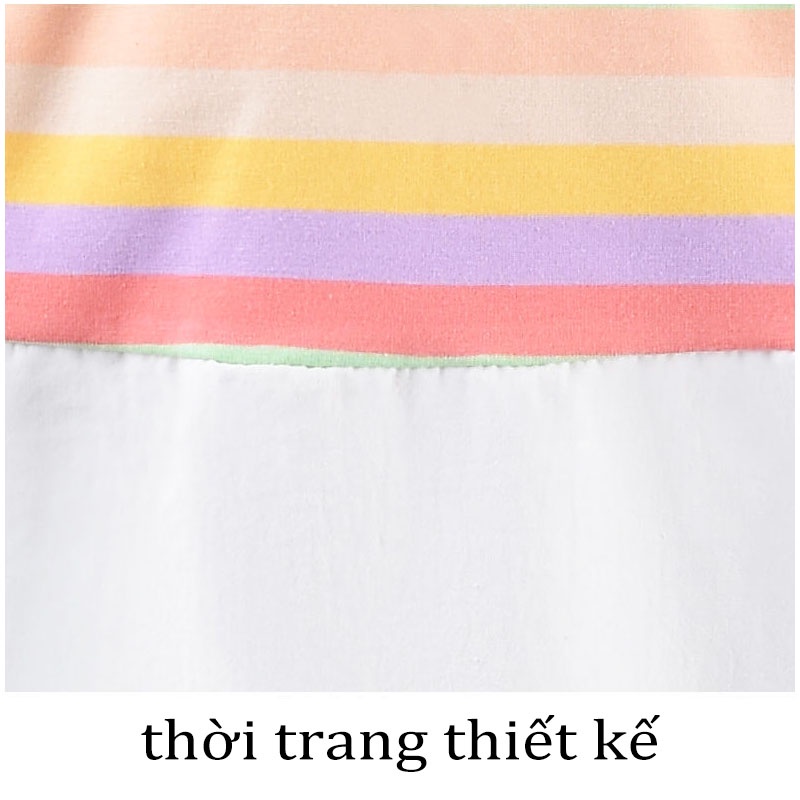 Đầm Cotton Mỏng Mùa Hè Tay Cộc Phong Cách Mới Cho Bé Gái