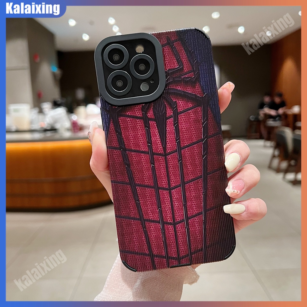 Ốp Điện Thoại Da Mềm In Hình Spiderman Cho iPhone 14 Plus 13 Pro Max 12 Pro Max 11 Xs Max XR 7 8 Plus