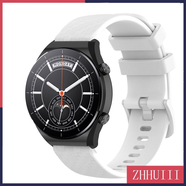 Dây Đeo Silicon Họa Tiết Sợi Carbon 22mm Cho Đồng Hồ Thông Minh Xiaomi S1