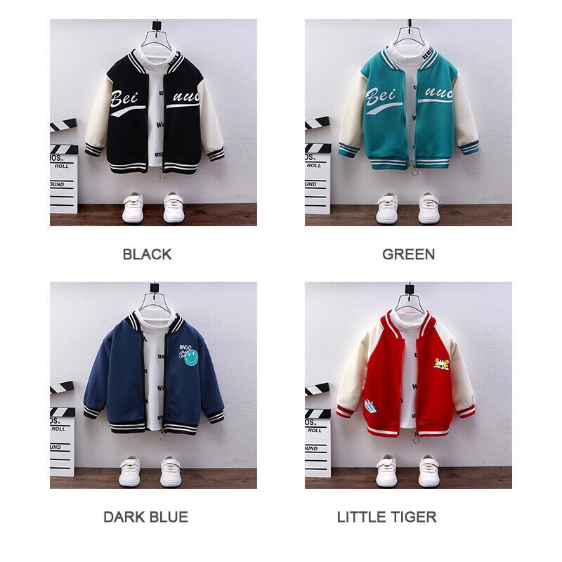Áo Khoác Bóng Chày Phong Cách Hàn Quốc Mới Cho Bé Trai Và Bé Gái Mặc Ở Nhà