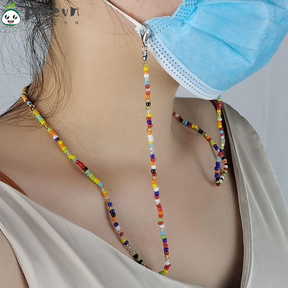 PINEVN 1 Dây Đeo Mắt Kính Xỏ Hạt Với 2 Khóa Silicone Chống Trượt Phong Cách Vintage Cho Nam Nữ