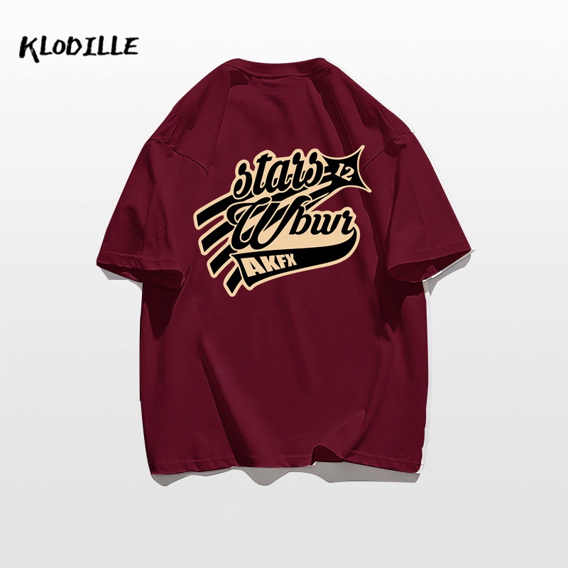 Áo Thun Tay Ngắn Dáng Rộng Chất Liệu 100% Cotton In Hoạ Tiết Đơn Giản Trẻ Trung Cho Nam Giới