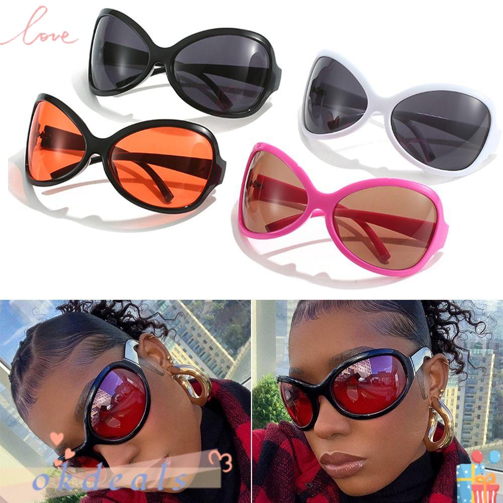 OKDEALS Kính Râm Unisex Oversized Y2K Phong Cách Hip Hop
