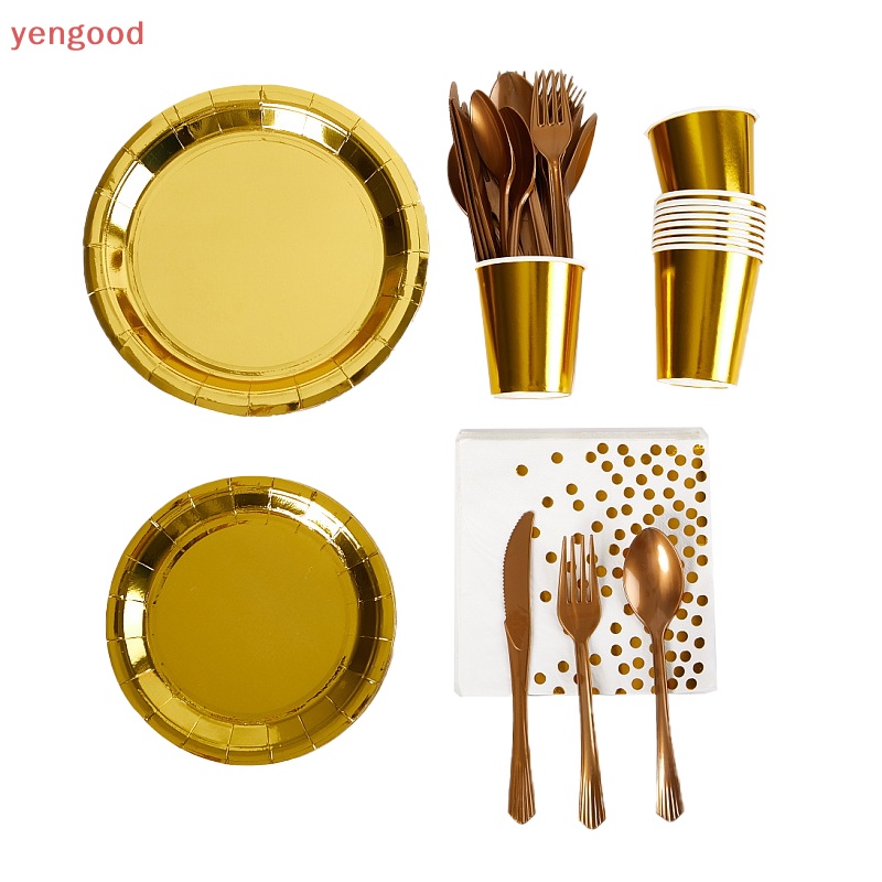 Bộ Cốc Đĩa Ăn Dùng Một Lần Trang Trí Tiệc Sinh Nhật / Đám Cưới