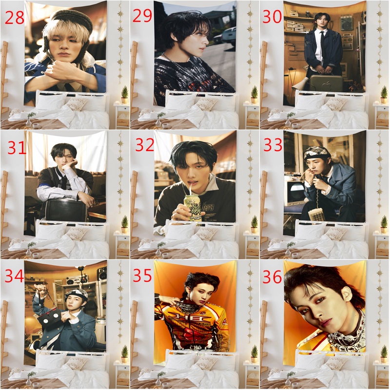 Thảm Polyester Treo Tường Trang Trí Phòng Ngủ Ký Túc Xá In Hình NCT DREAM  Jisung Haechan